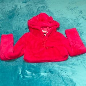 Club Exx Vibrant Pink Fuzzy Hoodie